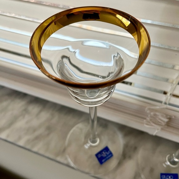 2 Studio Nova Gold Rimmed Candlestick Holders - Picture 10 of 10